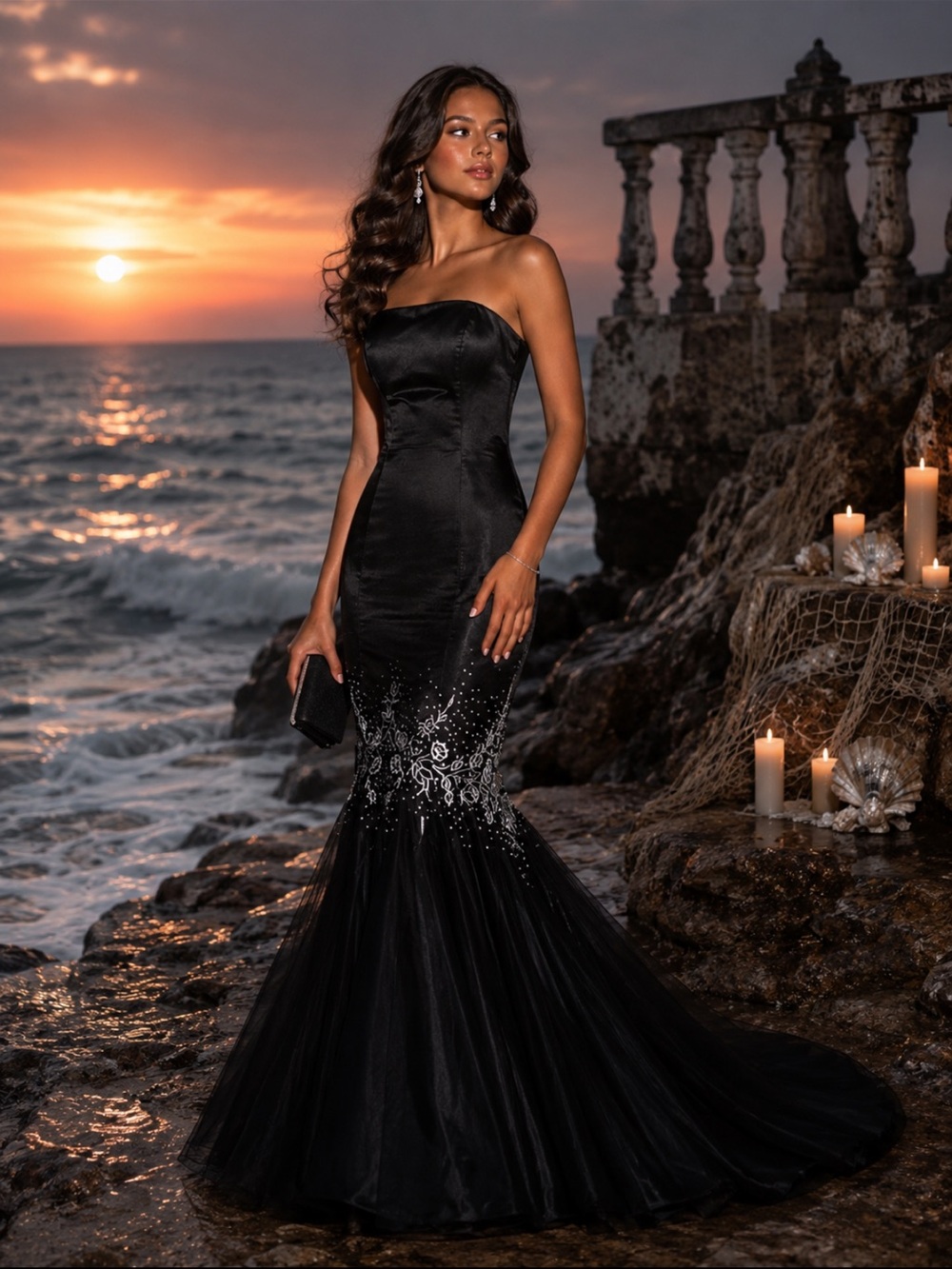 Vintage Morgan & Co. by Linda Bernell Strapless Mermaid Gown